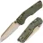 Нож Microtech Marfione Select MSI Mini Serrated сталь M390MK рукоять Antique Green Fluted Titanium
