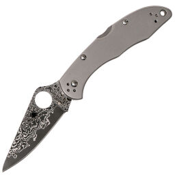 Нож Spyderco Delica 4 сталь VG-10 damascus рукоять титан (C11TIPD)