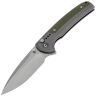 Нож CIVIVI Sentinel Strike II stonewash сталь Nitro-V рукоять Gray Aluminum/OD Green FRN (C22025D-2)