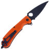 Нож Daggerr Resident DL blackwash serrated сталь D2 рукоять Orange G10