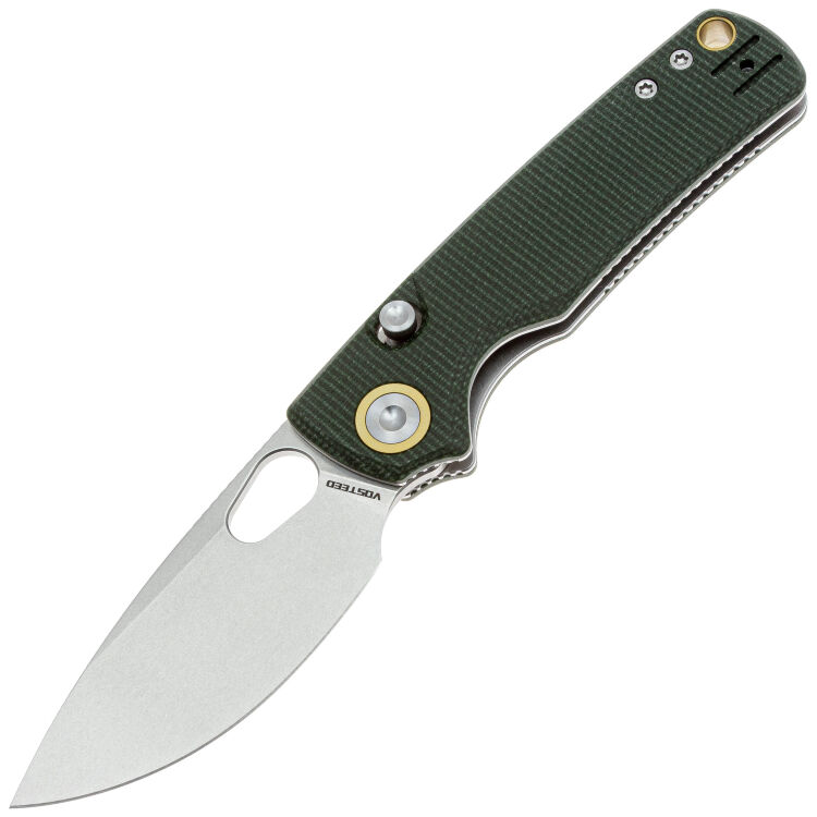 Нож Vosteed Porcupine stonewash сталь 14C28N рукоять Green Micarta