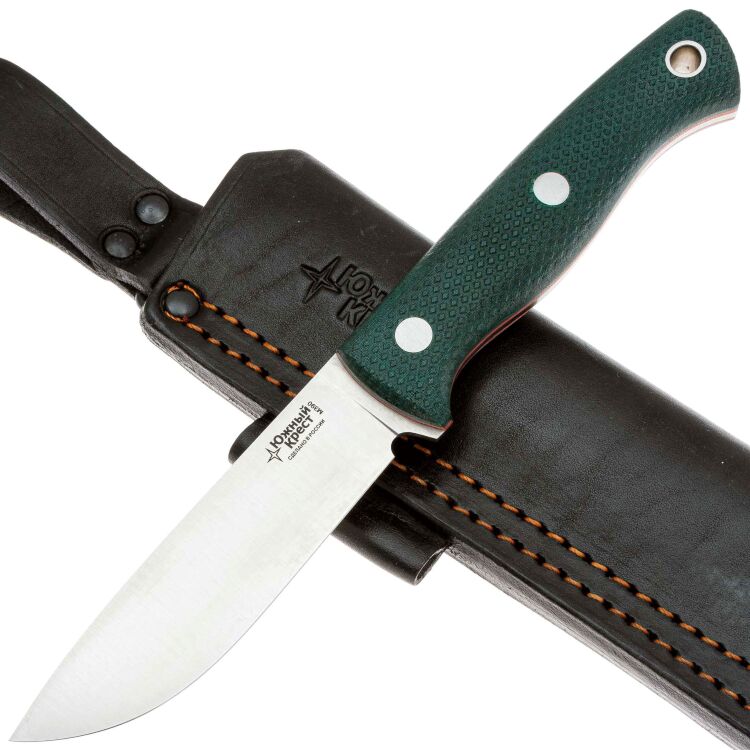 Нож Южный Крест Caribou L конвекс сталь М390 рукоять микарта изумруд (253.1552)