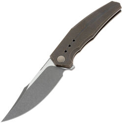 Нож WE Knife Kyklos stonewash сталь M390 рукоять Bronze Titanium (WE23086-2)