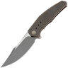 Нож WE Knife Kyklos stonewash сталь M390 рукоять Bronze Titanium (WE23086-2)