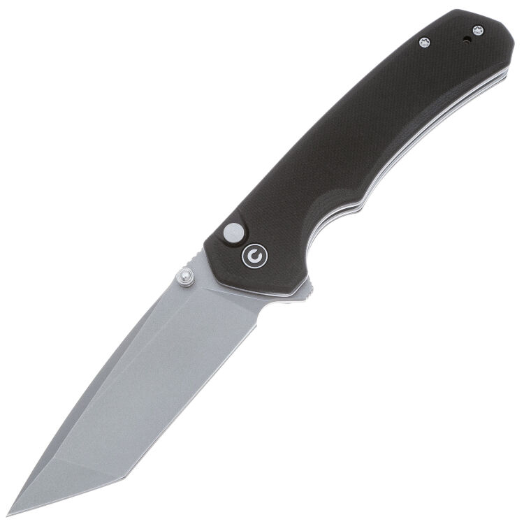 Нож CIVIVI Brazen Button Lock stonewash сталь 14C28N рукоять Black G10 (C19059C-1)