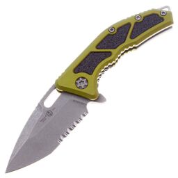 Нож Heretic Knives Medusa Battleworn сталь S35VN рукоять Green Aluminium