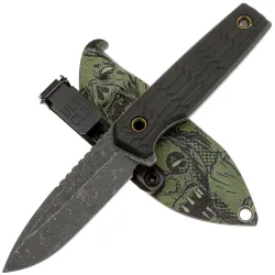 Нож с Котом Жак Зомби сталь PGK рукоять Carbon Fiber