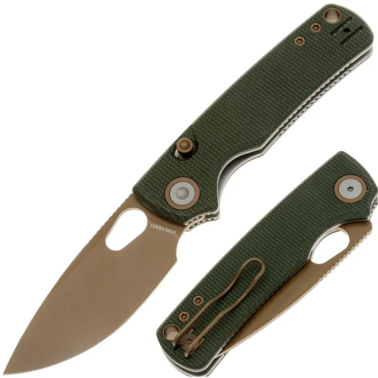 Нож Vosteed Porcupine copper dune сталь 14C28N рукоять Green Micarta