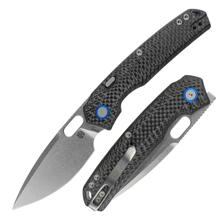 Нож Vosteed Psyop stonewash сталь Elmax рукоять Black Carbon Fiber