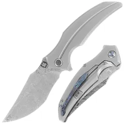 Нож Rike Knife S05 сталь Mosaic Damascus рукоять Plain Titanium
