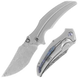 Нож Rike Knife S05 сталь Mosaic Damascus рукоять Plain Titanium Нож Rike Knife S05 сталь Mosaic Damascus рукоять Plain Titanium