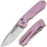 Нож Remette Rhino beadblast сталь M390 рукоять Pink Crystal Titanium