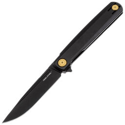 Нож Real Steel G-Frame Black сталь N690 рукоять Black&Gold Titanium (7874GB)