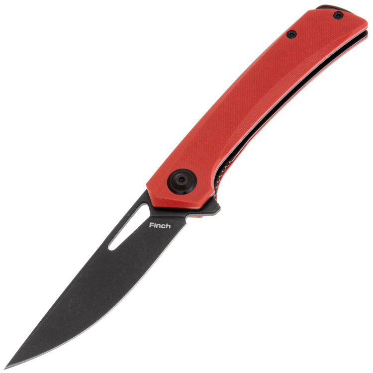Нож Mr.Blade Finch blackwashed сталь AUS-8 рукоять Red G10
