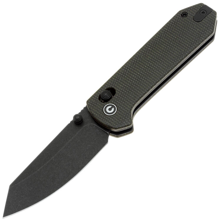 Нож CIVIVI Yonder blackwash сталь 14C28N рукоять Dark Green Canvas Micarta (C23073B-1)