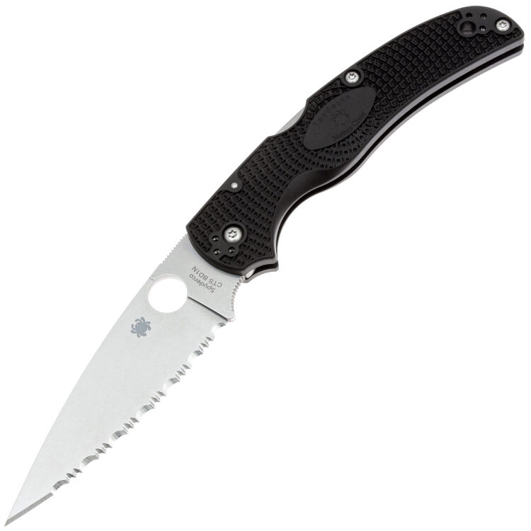 Нож Spyderco Native Chief Serrated сталь CTS-BD1N рукоять Black FRN (C244SBK)