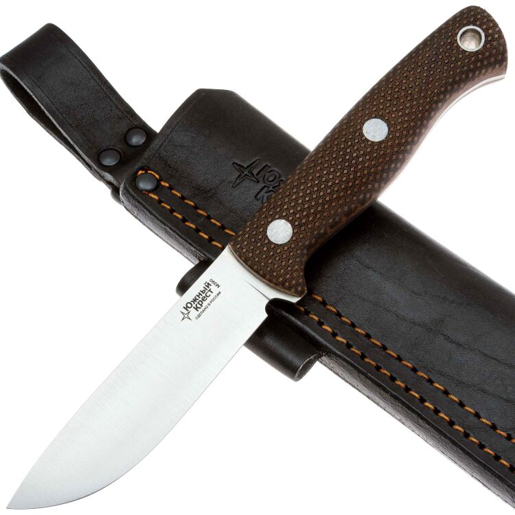Нож Южный Крест Caribou L конвекс сталь М390 рукоять микарта койот (222.1550)