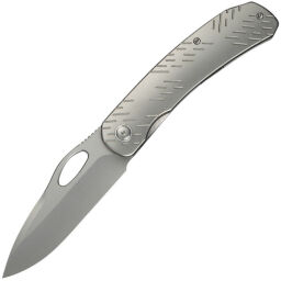 Нож WE Knife Inmate stonewash сталь CPM-20CV рукоять Gray Titanium/Raindrops (WE23096B-1)