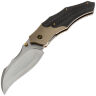 Нож WE Knife Orc Boss stonewash сталь CPM-20CV рукоять Champagne Ti/Twill CF (WE24042-2)