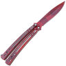 Нож-бабочка Мастер-К Силуэт красный сталь 420 рукоять сталь (MK035K)