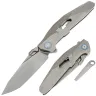 Нож Rike Knife Shadow T сталь M390 рукоять Gray Titanium