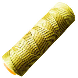 Нить вощеная Dafna полиэстер желтая неон Ø1мм 100м (Wax.3078)