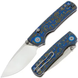Нож Vosteed Porcupine satin сталь 14C28N рукоять Blue Ocean Micarta