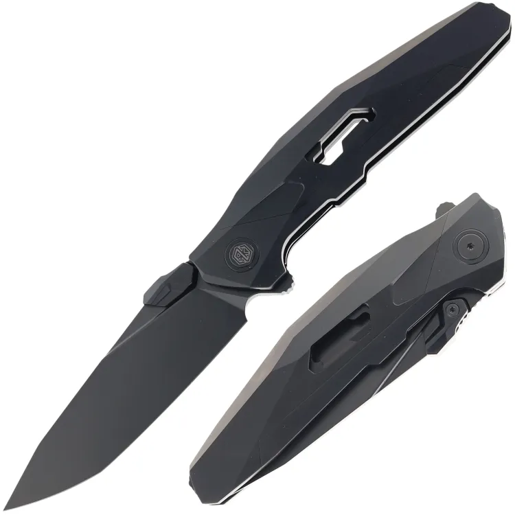 Нож Rike Knife Shadow T black сталь M390 рукоять Black Titanium
