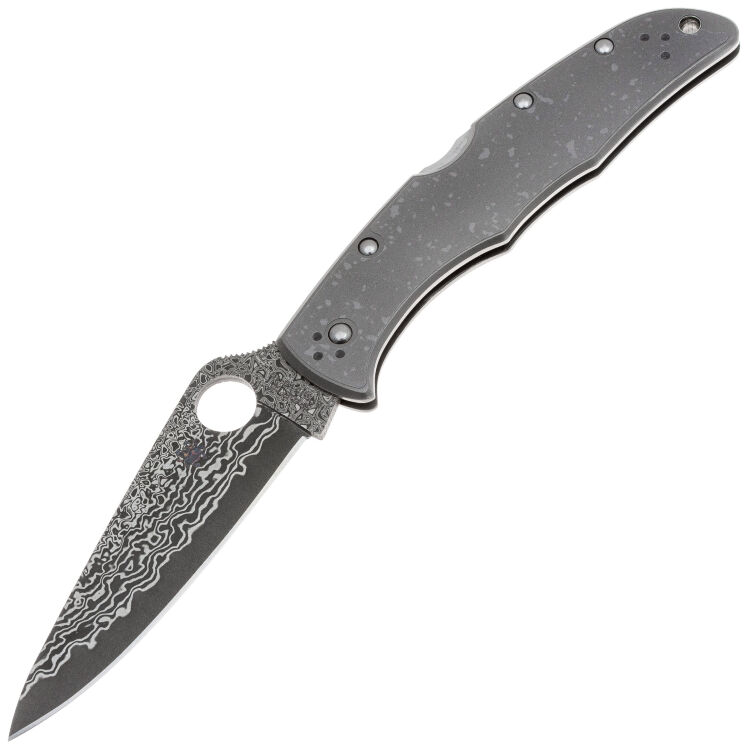 Нож Spyderco Endura 4 сталь VG-10 Damascus рукоять Titanium (C10TIPD)