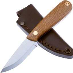 Нож Brisa Necker 70 Scandi сталь Sandvik 12C27 рукоять Mustard Micarta