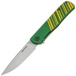 Нож Real Steel Karly satin сталь VG-10 рукоять Green/Gold Aluminium (6051)