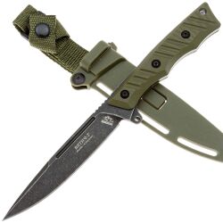 Нож НОКС Вятич-Т Blackwash сталь D2 рукоять Olive G10 (603-509444)