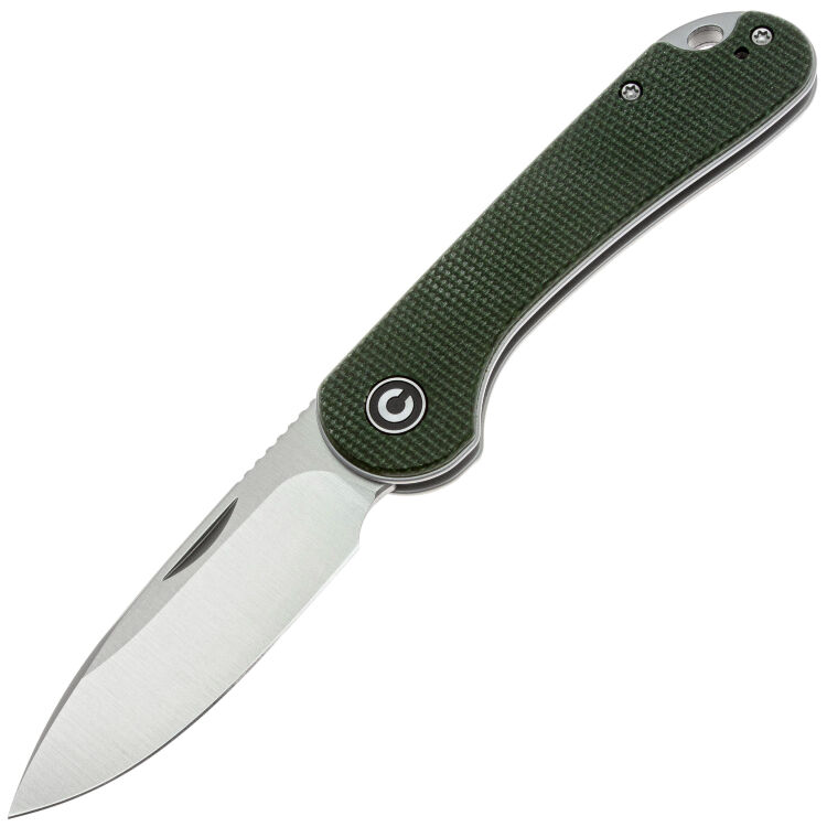 Нож CIVIVI Elementum Slip Joint satin сталь 14C28N рукоять Green Canvas Micarta (C18062AJ-2)