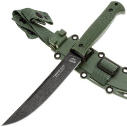 Нож НОКС Смерш М Blackwash  сталь AUS-8 рукоять зеленая резина (622-589641)