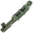 Нож НОКС Смерш М Blackwash  сталь AUS-8 рукоять зеленая резина (622-589641)