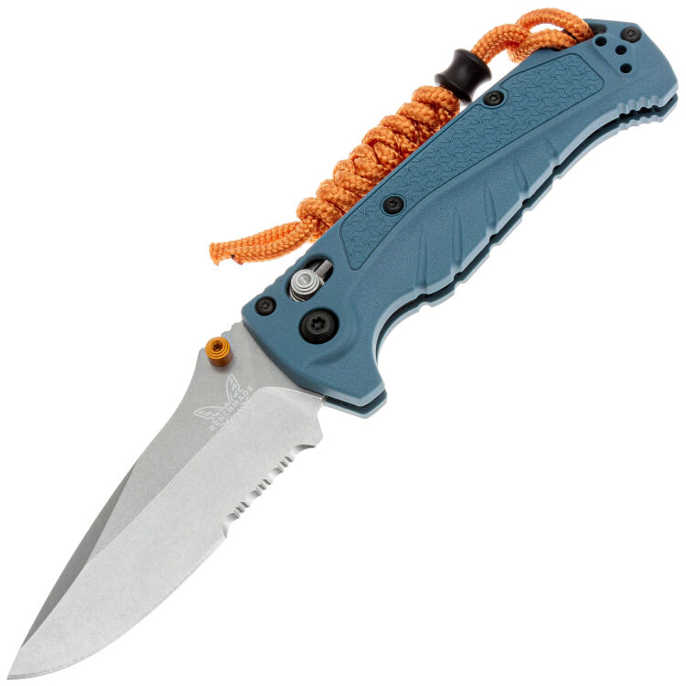 Нож Benchmade Mini Adira Serrated сталь MagnaCut рукоять Blue Grivory (18065S)