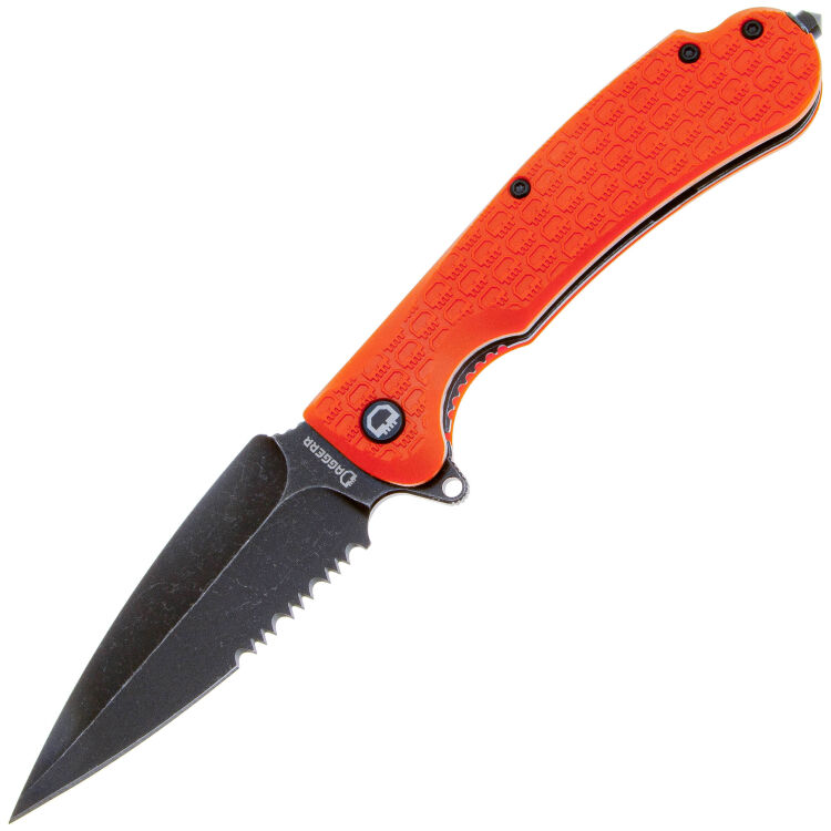 Нож Daggerr Urban 2 DL blackwash serrated сталь 8Cr14MoV рукоять Orange FRN