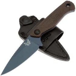 Нож Benchmade Dacian + Leather Sheath сталь MagnaCut рукоять Brown Canvas Micarta (203BT-03)