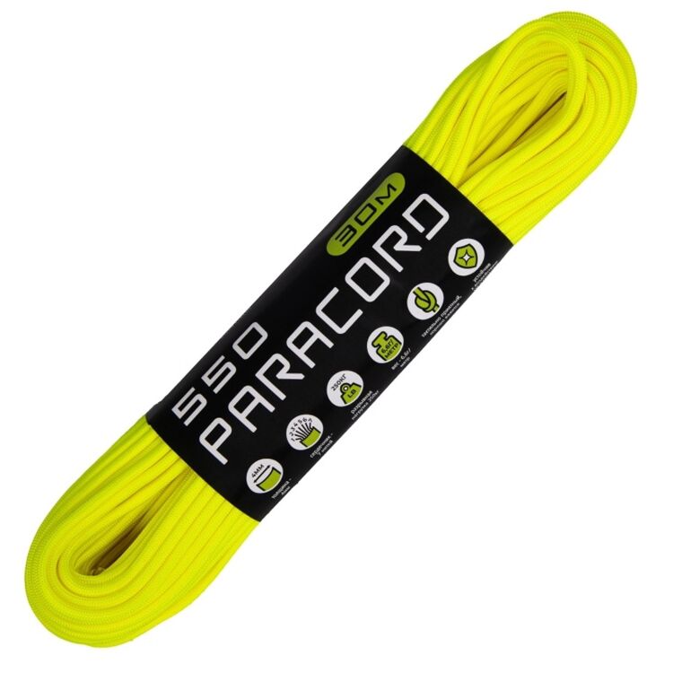 Паракорд CORD 550 Neon Yellow 30м