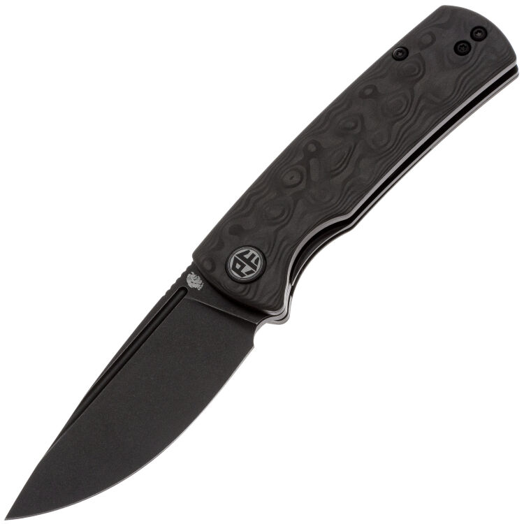 Нож Petrified Fish Beluga Mini blackwash сталь 14C28N рукоять Carbon Fiber