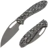 Нож Kizer Masu gray PVD сталь 14C28N рукоять Vortex pattern micarta