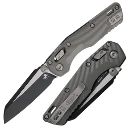 Нож Microtech MSI Mini black сталь M390MK рукоять Natural Clear Fluted Aluminum