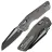 Нож Microtech MSI Mini black сталь M390MK рукоять Natural Clear Fluted Aluminum