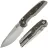 Нож Remette RT-ONE beadblast сталь M390 рукоять Titanium/Black-Green CF