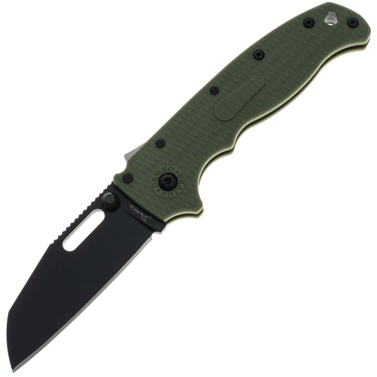 Нож Demko AD20.5 Shark Foot Black сталь AUS-10A рукоять OD Green Grivory