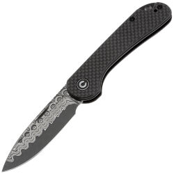 Нож CIVIVI Elementum Slip Joint сталь Damascus рукоять Twill Carbon Fiber (C18062AJ-DS1)