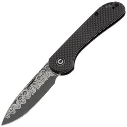 Нож CIVIVI Elementum Slip Joint сталь Damascus рукоять Twill Carbon Fiber (C18062AJ-DS1)