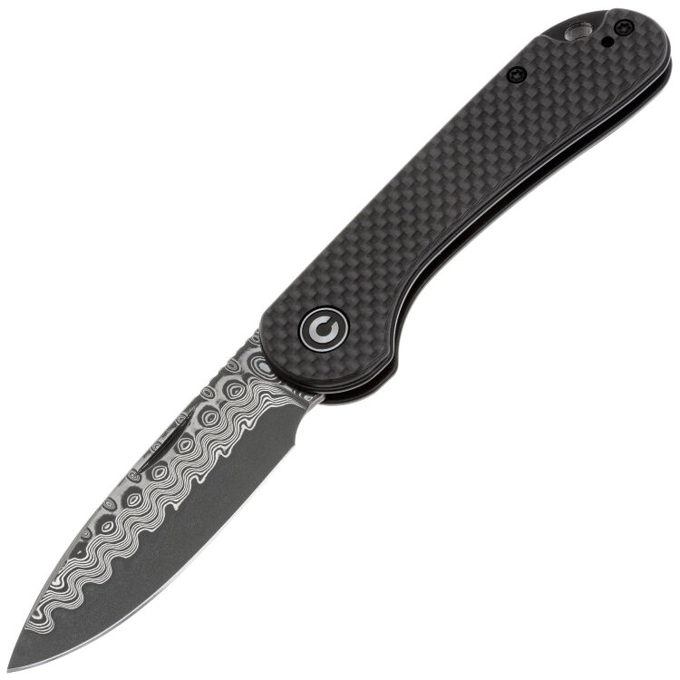 Нож CIVIVI Elementum Slip Joint сталь Damascus рукоять Twill Carbon Fiber (C18062AJ-DS1)