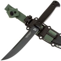 Нож НОКС Смерш М Blackwash  сталь AUS-8 рукоять черная резина (622-780641)