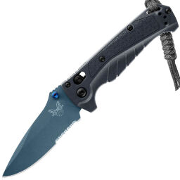 Нож Benchmade Mini Adira Serrated сталь MagnaCut рукоять Tempest Gray Grivory (18065SBT-01)